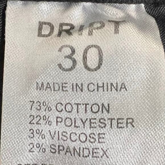 Dript Women's Black Patchwork Skinny Jeans 4 Button Fly Size 30 - Picture 7 of 7